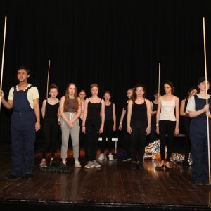 Students in theatre performance